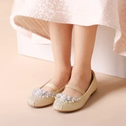Girl's Mary Jane Pearl Ballerina Flats