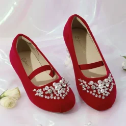 Girl's Mary Jane Pearl Ballerina Flats