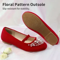 Girl's Mary Jane Pearl Ballerina Flats