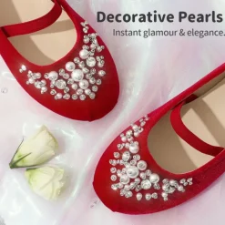 Girl's Mary Jane Pearl Ballerina Flats