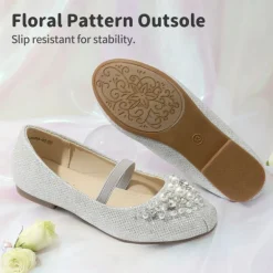 Girl's Mary Jane Pearl Ballerina Flats