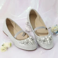 Girl's Mary Jane Pearl Ballerina Flats