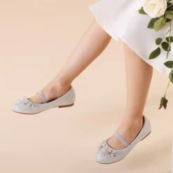 Girl's Mary Jane Pearl Ballerina Flats