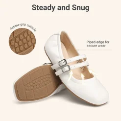 Girls’ Memory Foam Dress Flats with Arch Support