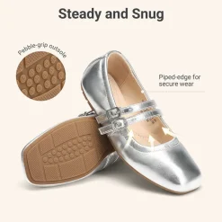 Girls’ Memory Foam Dress Flats with Arch Support