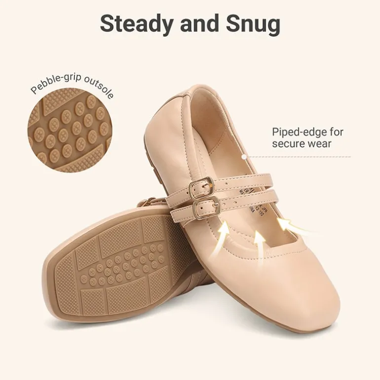 Girls’ Memory Foam Dress Flats with Arch Support