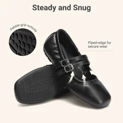 Girls’ Memory Foam Dress Flats with Arch Support