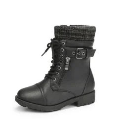 Girl's Mid Calf Combat Boots