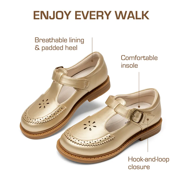 Girls’ Non-Slip T-Strap Mary Janes