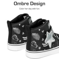 Girls’ Ombre High-Top Sneakers
