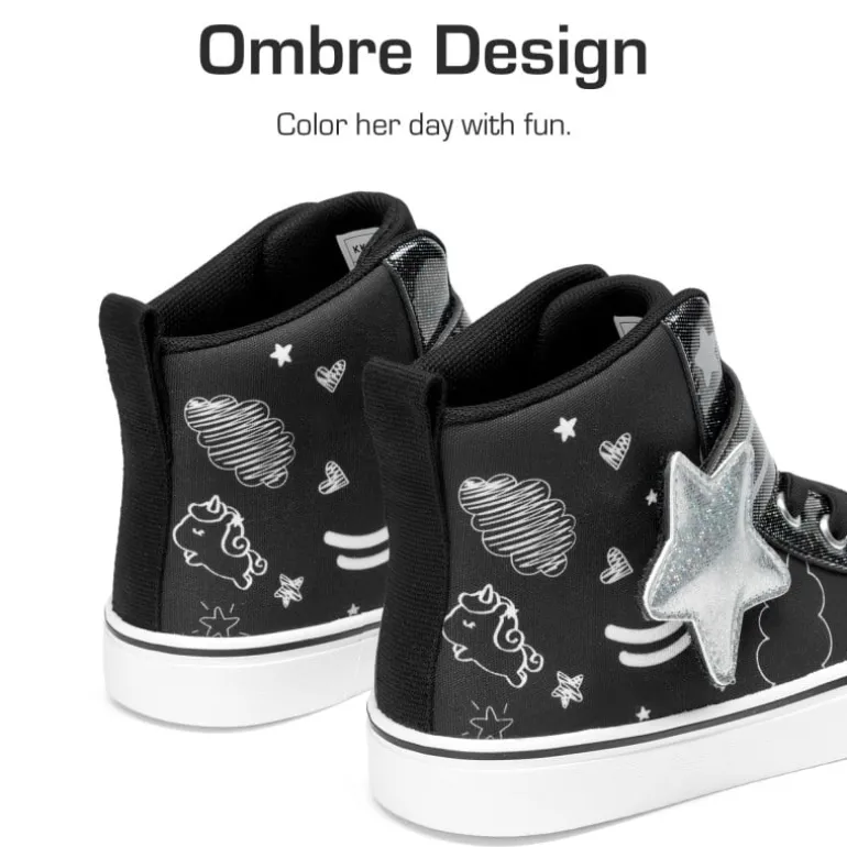 Girls’ Ombre High-Top Sneakers