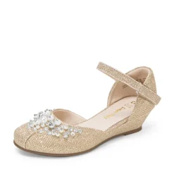Girls Pearl Low Wedge Shoes