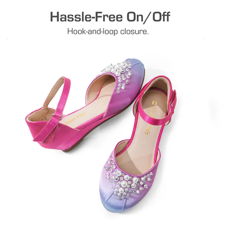 Girls Pearl Low Wedge Shoes