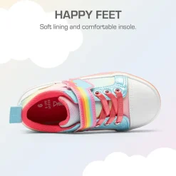 Girls’ Rainbow Ombre Hook-and-Loop Sneakers