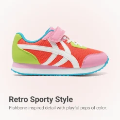 Girls’ Retro Sporty Lightweight Mesh Tennis Shoes