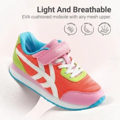 Girls’ Retro Sporty Lightweight Mesh Tennis Shoes