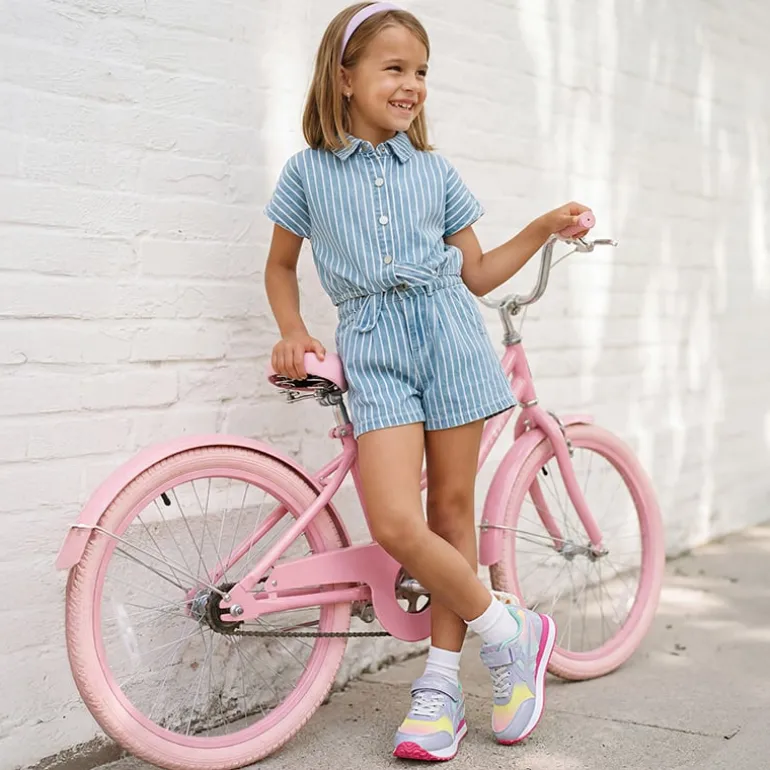 Girls’ Retro Sporty Lightweight Mesh Tennis Shoes