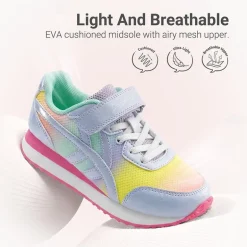 Girls’ Retro Sporty Lightweight Mesh Tennis Shoes