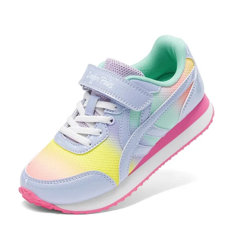 Girls’ Retro Sporty Lightweight Mesh Tennis Shoes