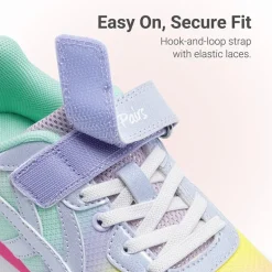 Girls’ Retro Sporty Lightweight Mesh Tennis Shoes