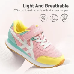 Girls’ Retro Sporty Lightweight Mesh Tennis Shoes