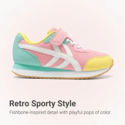 Girls’ Retro Sporty Lightweight Mesh Tennis Shoes