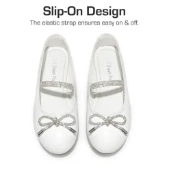 Girls’ Rhinestone Bow Mary Jane Flats