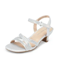 Girls Rhinestone Low Heel Sandals