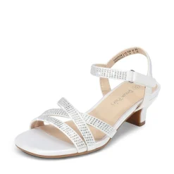 Girls Rhinestone Low Heel Sandals
