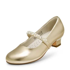 Girls' Rhinestone Mary Jane Low Heels