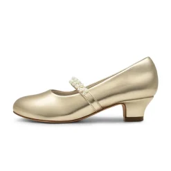 Girls' Rhinestone Mary Jane Low Heels