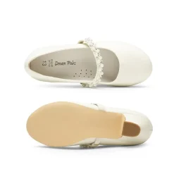 Girls' Rhinestone Mary Jane Low Heels