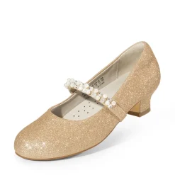 Girls' Rhinestone Mary Jane Low Heels