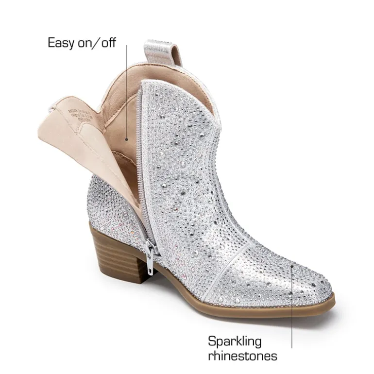 Girls’ Rhinestone Square-Toe Cowgirl Boots
