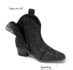 Girls’ Rhinestone Square-Toe Cowgirl Boots