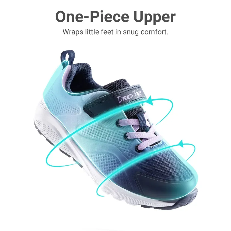 Girls’ Running Shoes with Hook-and-Loop Closure