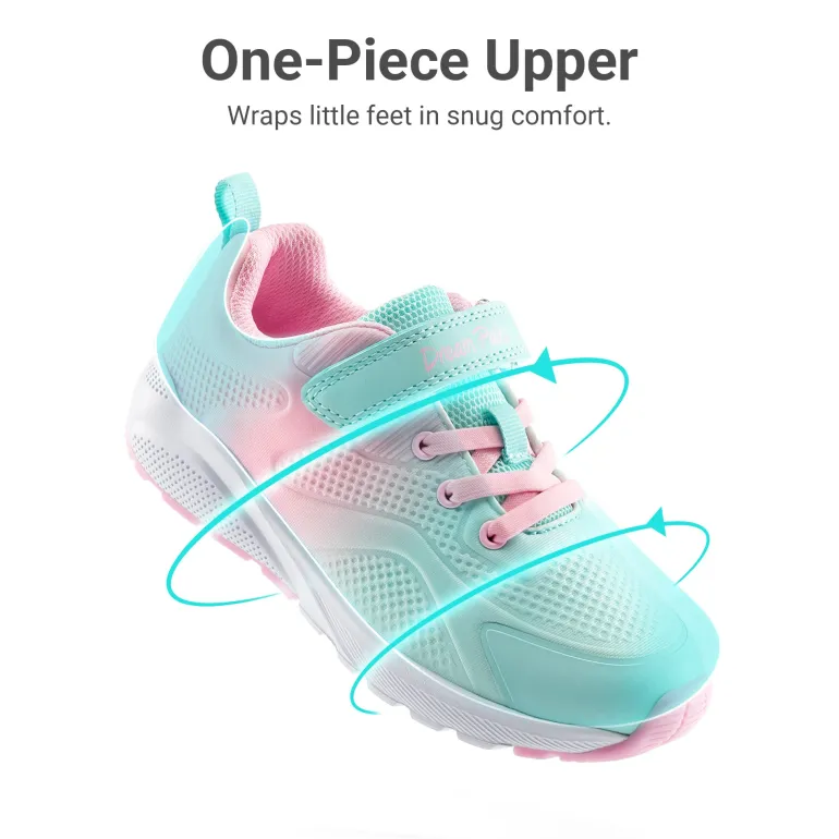 Girls’ Running Shoes with Hook-and-Loop Closure