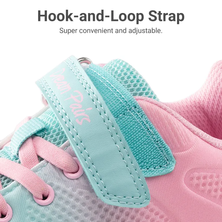Girls’ Running Shoes with Hook-and-Loop Closure