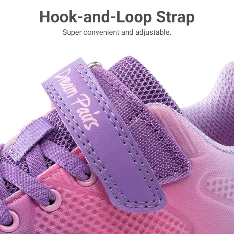 Girls’ Running Shoes with Hook-and-Loop Closure