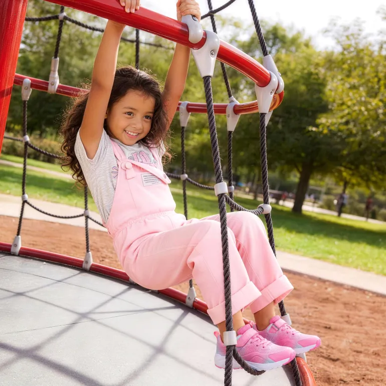 Girls’ Running Shoes with Hook-and-Loop Closure