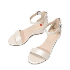 Girls’ Sparkly Wedge Sandals with Cushioned Heel