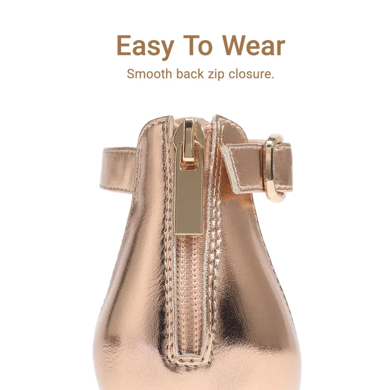 Girls’ Sparkly Wedge Sandals with Cushioned Heel