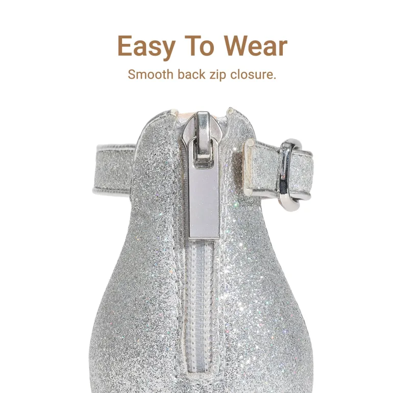 Girls’ Sparkly Wedge Sandals with Cushioned Heel