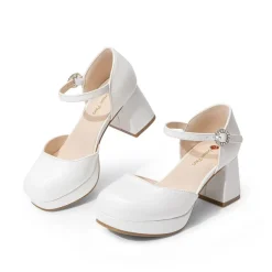 Girls’ Square Toe Adjustable Strap Dress Shoes