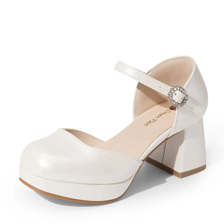 Girls’ Square Toe Adjustable Strap Dress Shoes