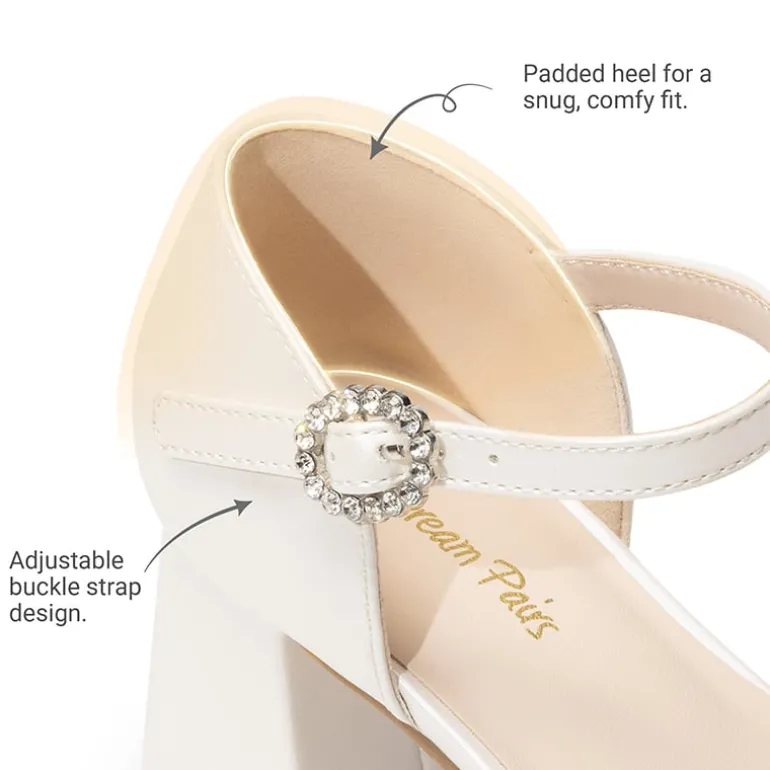 Girls’ Square Toe Adjustable Strap Dress Shoes