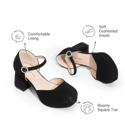 Girls’ Square Toe Adjustable Strap Dress Shoes