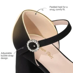 Girls’ Square Toe Adjustable Strap Dress Shoes