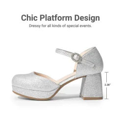 Girls’ Square Toe Adjustable Strap Dress Shoes