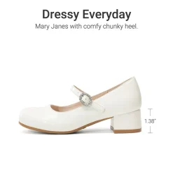 Girls’ Square Toe Heels
